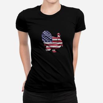 Thanksgiving Turkey American Flag Usa Gift Women T-shirt - Thegiftio UK