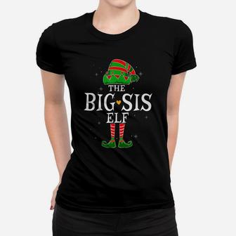 The Big Sister Elf Group Matching Family Christmas Sis Funny Women T-shirt | Crazezy DE