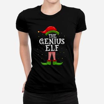 The Genius Elf Christmas Matching Family Pajama Costume Women T-shirt | Crazezy