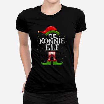 The Nonnie Elf Christmas Matching Family Pajama Costume Women T-shirt | Crazezy