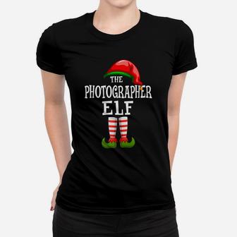 The Photographer Elf Family Matching Xmas Group Gifts Pajama Women T-shirt | Crazezy