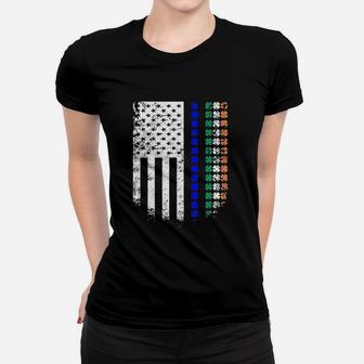 Thin Blue Line Us Flag Women T-shirt | Crazezy