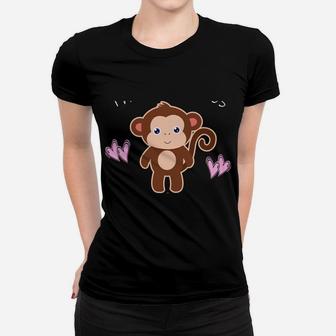 This Girl Loves Monkeys Toddler Kids Tween Cute Monkey Lover Sweatshirt Women T-shirt | Crazezy CA