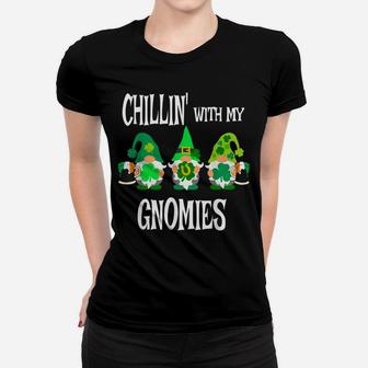 Three Gnome Saint Patricks St Paddys Clover Leaf Beer Women T-shirt | Crazezy