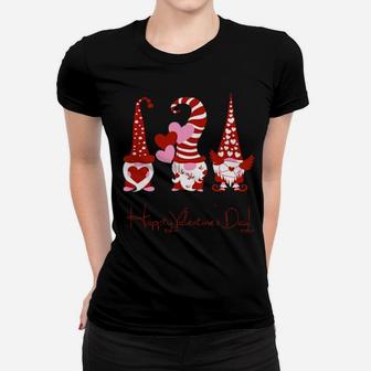 Three Gnomes Holding Hearts Valentines Women T-shirt - Monsterry DE