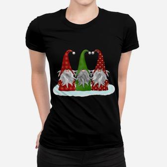 Three Nordic Gnomes Christmas Women T-shirt | Crazezy