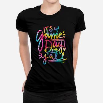 Tie Dye It's Game Day Y'all Game Day Vibes Football Lovers Sweatshirt Women T-shirt | Crazezy AU