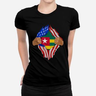 Togolese Blood Inside Me | Togo Flag Gift Women T-shirt | Crazezy