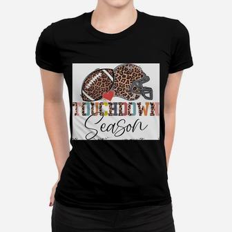 Touchdown Season Football Bleached Leopard Sweatshirt Women T-shirt | Crazezy CA