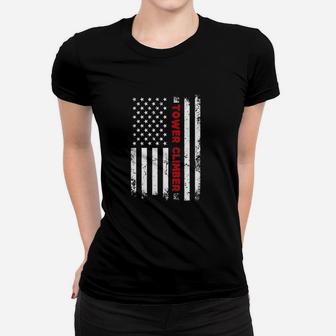 Tower Climber American Flag Usa Women T-shirt | Crazezy
