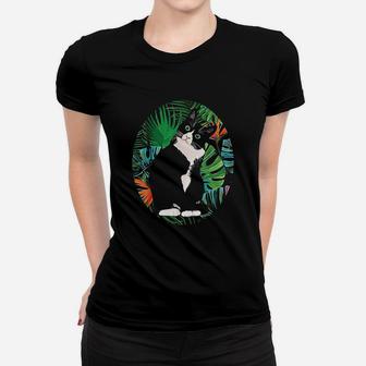 Tuxedo Cat Women T-shirt | Crazezy