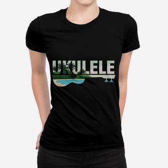 Ukulele Musician Uke Guitar Aloha Hawaii Acoustic Hawaiian Women T-shirt | Crazezy
