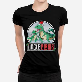 Uncle Claws Saurus T-Rex Dinosaur Matching Family Christmas Women T-shirt | Crazezy DE