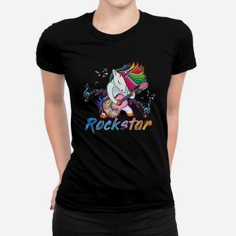 Unicorn Guitar Rockin Music Singer Women T-shirt - Thegiftio