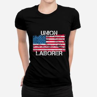 Union Laborer American Men And Women Union Workers Us Flag Women T-shirt - Thegiftio UK