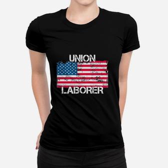 Union Laborer Union Workers Us Flag Women T-shirt - Thegiftio UK