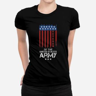 Us American Flag T-Shirt For US Veterans Red Line Women T-shirt | Crazezy