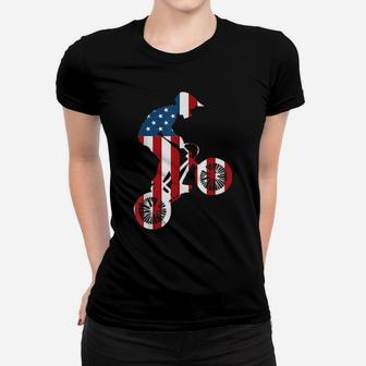Usa American Flag Bmx Bike Racing Clothes Women T-shirt - Monsterry UK