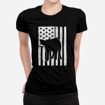 Usa American Flag Pig Theme Idea For Farm Animal Lovers Women T-shirt | Crazezy DE