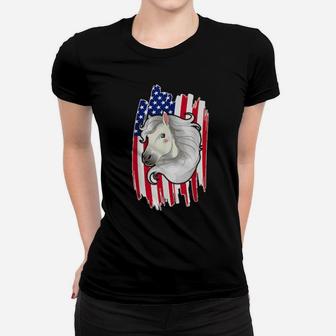 Usa Flag Horse 4Th Of July Patriotic Horse Women T-shirt - Monsterry DE