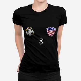Usa Training Number 8 Front And Back Design Women T-shirt | Crazezy CA