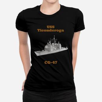 Uss Ticonderoga Cg-47 Navy Sailor Veteran Gift Women T-shirt | Crazezy AU