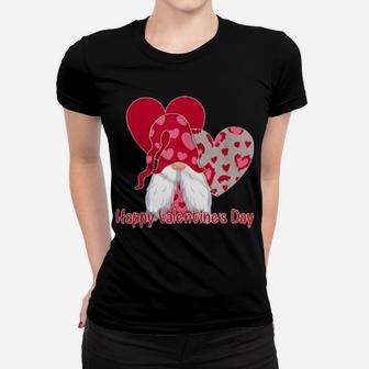 Valentine Gnome Leopard Heart Valentine's Day Gnome Love Women T-shirt - Monsterry CA