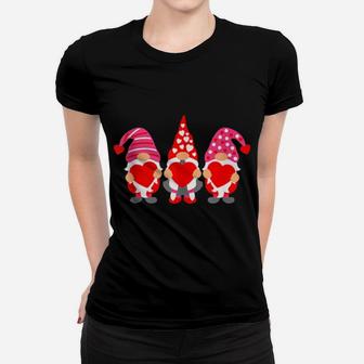 Valentine Gnomes Holding Hearts Valentine' Day Gnome Love Women T-shirt - Monsterry