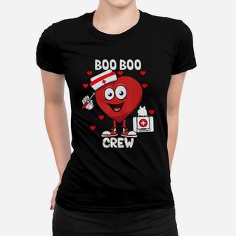 Valentine's Day Boo Boo Crew Nurse Heart Funny For Nurses Women T-shirt - Monsterry AU