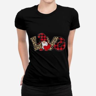 Valentine's Day Gnome Leopard Love Funny Gifts Women T-shirt | Crazezy AU