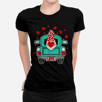 Valentines Day Gnome Vintage Farm Truck Women T-shirt - Monsterry