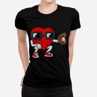 Valentines Day Heart Baseball Catcher Funny Boys Girls Kids Women T-shirt | Crazezy