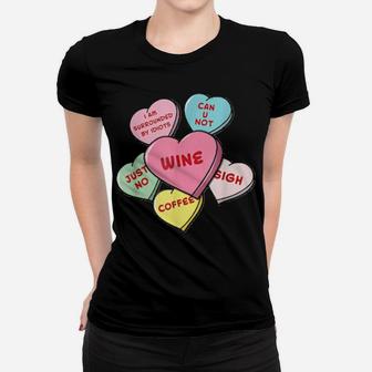 Valentine's Day Hearts With Snarky Messages Women T-shirt - Monsterry CA