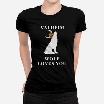 Valheim Wolf Loves You Exclusieve Game Apparel Women T-shirt | Crazezy