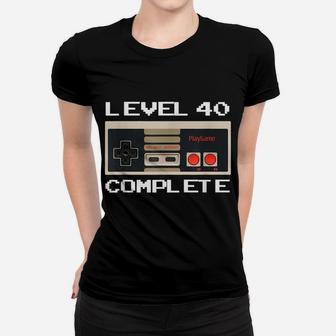Video Game Controller Level 40 Complete 40Th Birthday Gamer Women T-shirt | Crazezy