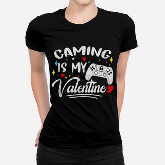 Video Gamer Valentines Day With Controllers Heart Gaming Women T-shirt - Monsterry DE