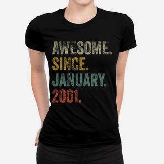 Vintage 2001 21St Birthday Awesome Since January 2001 Women T-shirt | Crazezy CA