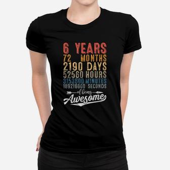Vintage 6Th Birthday Countdown Retro 6 Years Old Men Women Women T-shirt | Crazezy