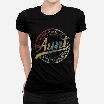 Vintage Aunt Woman Myth Bad Influence Women T-shirt | Crazezy AU
