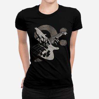 Vintage Bass Guitar Clef Shirt Gift For Bassist Player Women T-shirt | Crazezy