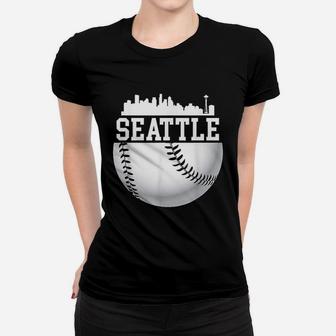 Vintage Downtown Seattle Baseball Retro Washington Women T-shirt | Crazezy DE