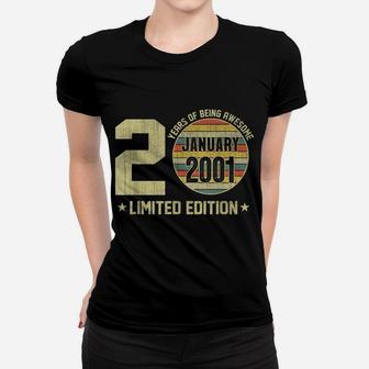 Vintage January 2001 Designs 20 Yrs Old 20Th Birthday Gift Women T-shirt | Crazezy UK