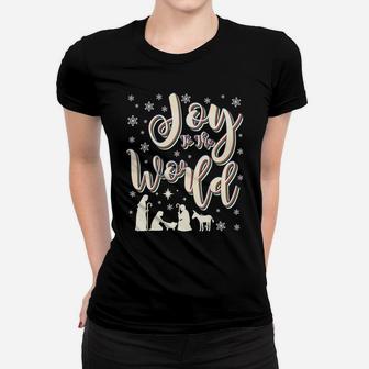 Vintage Joy To The World Jesus Nativity Retro Christmas Women T-shirt | Crazezy AU