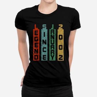 Vintage Legend 18Th Birthday Gift January 2002 18 Years Old Women T-shirt | Crazezy UK