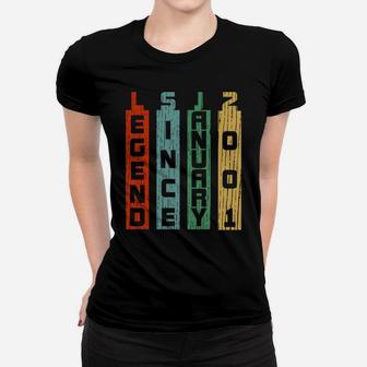 Vintage Legend 19 Years Old 19Th Birthday Gift January 2001 Women T-shirt | Crazezy CA