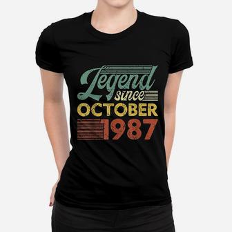 Vintage Legend Since October 1987 Birthday Women T-shirt | Crazezy AU