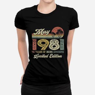Vintage May 1981 40 Year Old 40Th Birthday Women T-shirt | Crazezy CA