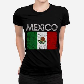 Vintage Mexico Mexican Flag Pride Gift Women T-shirt | Crazezy UK