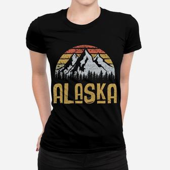 Vintage Retro Alaska US Mountains Glacier Hoodie Women T-shirt | Crazezy CA