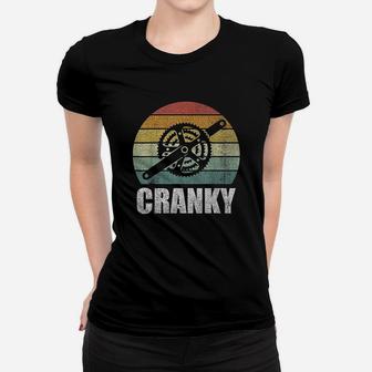 Vintage Retro Bicycle Cranky Gifts For Cycling Lovers Cranky Women T-shirt | Crazezy